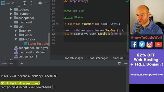 Live PHP Coding Stream #25 Creating OOP course for FreeCodeCamp - Hydrating Status and Customer Dat