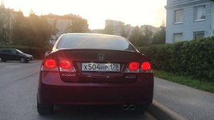 LED стоп-сигнал. 4 габарита, 2 стопа и 2 туманки Honda Civic 4d