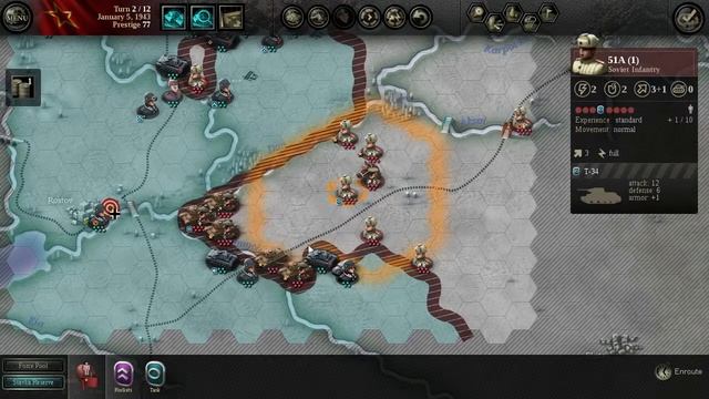 Прохождение Unity of Command. №3 Race for Rostov смотреть онлайн