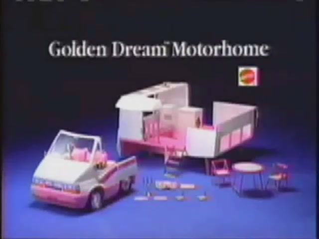 1993 Реклама Машины Дома для Барби Маттел Barbie Golden Dream Motor Home Commercial