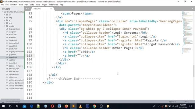 Web Design Beginners Tutorial 2020 Bangla Admin Dashboard Template Design by bootstrap 4 Part 3 смотреть онлайн