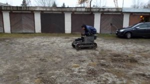 Мини бульдозер, испытания. Mini dozer home made.