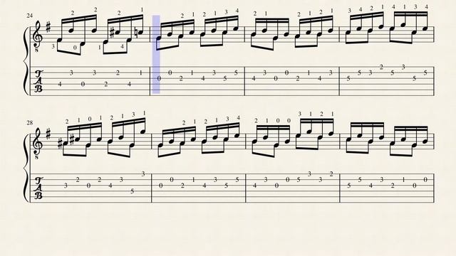 Etude n°5 op.35 - Fernando Sor (1778 - 1839) Tablature смотреть онлайн