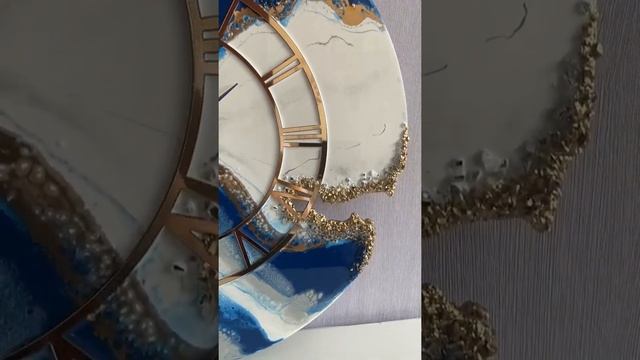 Часы из эпоксидной смолы, диаметр 60 см. Могу сделать на заказ под ваш интерьер,диаметр 30 или 60см смотреть онлайн