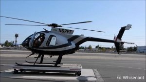 MD530 Helicopter Start Up & Departure - Whiteman Airport (Hughes 500) N67FF