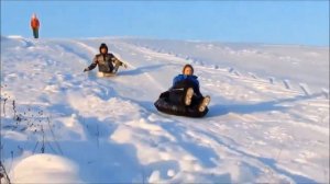Зима. Снег, дети, санки. Winter. Snow, children, sledges. Февраль 2021.