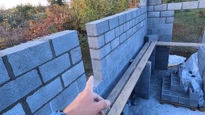 ⚠️ Дачный домик из керамзитного блока/Кладка перегородок/Фронтоны/Перемычки/ Часть 2 (октябрь 2023)