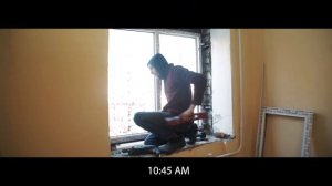 ОКНО В ХРУЩЕВКУ, часть 2 - Установка рамы пластикового окна в освобожденный проем