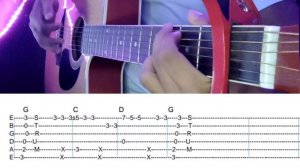 Goodness of God - Tabs on Screen | Fingerstyle Guitar With Chords + Tabs