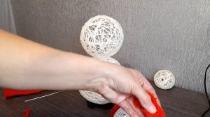 Шикарный Снеговик Из Шаров из Ниток