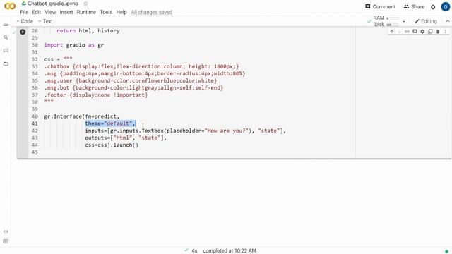 Python code to build a Chatbot  w/ Microsoft/DialoGPT-medium + build your App w/ Gradio