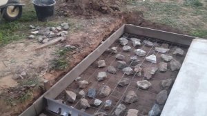 Бетонирование и армирование на улице