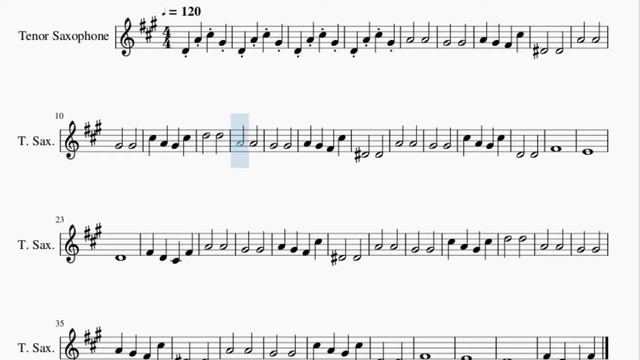 Tenor Sax Sheet Music: How to play Lavender Town (Pokemon) by Junichi Masuda смотреть онлайн