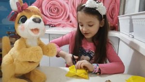 Распаковка интерактивная игрушки FURREAL FRIENDS Кенгуру Джози и ее малыши.