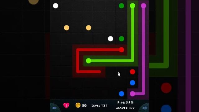 flow game facebook - beginners pack level 121 Connect the dots