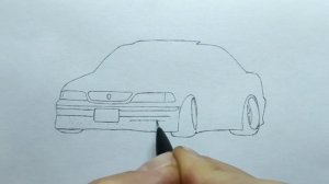 How to draw a TOYOTA MARK II 1997 / drawing car / coloring Toyota Mark 2 100 1999 stance
