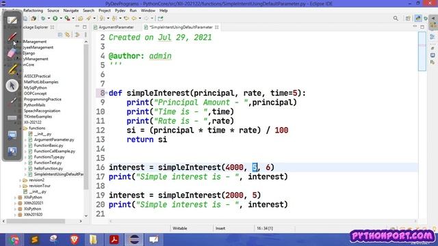Python Function Part 3 (Passing Parameter) | Python Tutorial | Class-12 | CBSE | Rajesh Kumar Jha