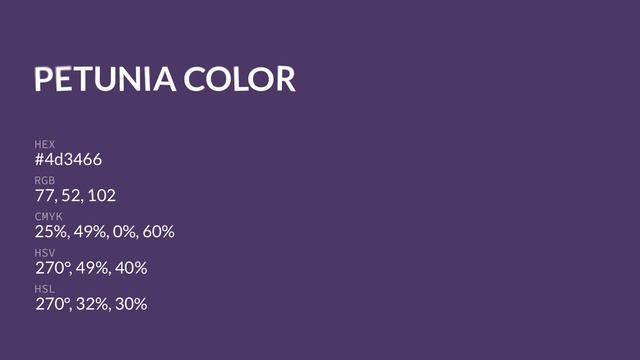 Petunia color #4d3466 hex color - Violet color - Warm color 4d3466 смотреть онлайн