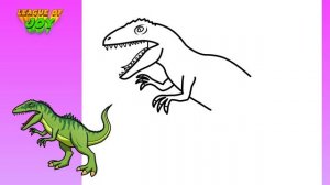 How to DRAW GIGANOTOSAURUS - Drawing Dinosaur - Jurassic World Dominion