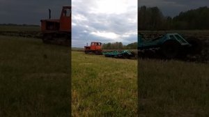 Трактор Т-4А дискование поля