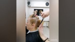 Как стричь каре на ножке.