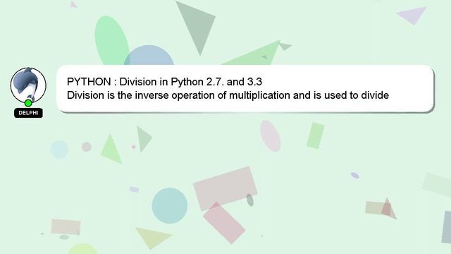 PYTHON : Division in Python 2.7. and 3.3