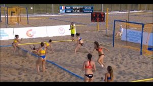 Sports women - женский пляжный гандбол - Франция/Уругвай