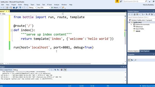 Beginning a Simple Bottle Py Project - Setting up the server and initial index page смотреть онлайн
