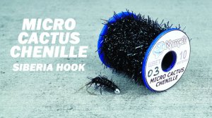 Ловчая мушка из Micro Cactus синели с пленкой "Ручейник" для имитации спинки от Sibnymph