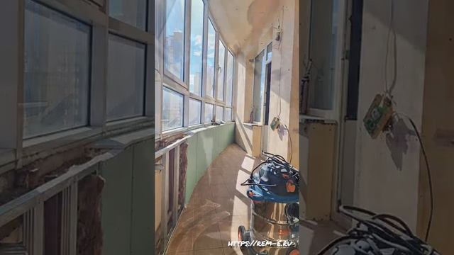 Ремонт лоджии Екатеринбург. Декоративная штукатурка короед. смотреть онлайн