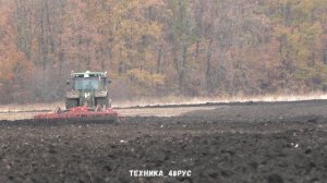 Работа трактора Джон Дир 8335 с культиватором Ведерштад ТопДаун 500 после свеклы
