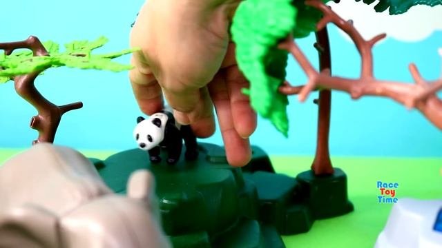 Safari Jungle Diorama For Playmobil Animal Figurines - Learn Animal Names