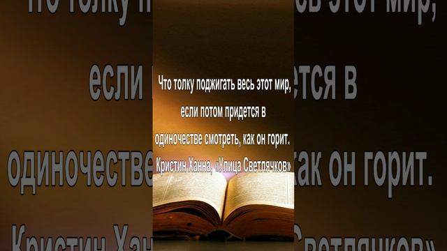 Что толку поджигать весь этот мир, если потом придется в одиночестве смотреть, как он горит. — Крис