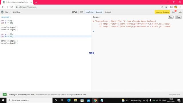 React JS pre req - var let const javascript basics (React JS - 4)