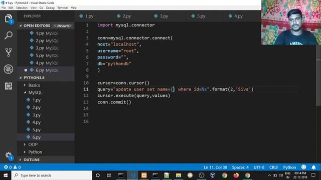 ? Python MySQL Update and Delete  | ?Python for beginners | ?Python complete course in Tamil