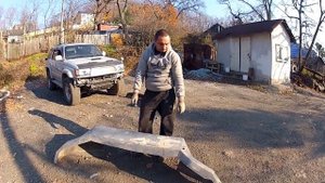 Испытание кувалдой силового бампера из стекловолокна