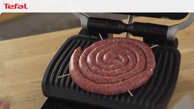 Приготовление сосисок и колбасок в умном гриле Tefal OptiGrill Elite