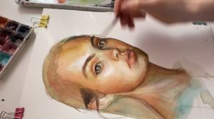 ПОРТРЕТ АКВАРЕЛЬЮ процесс