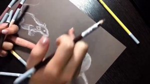 БЫСТРЫЙ РИСУНОК ПАСТЕЛЬЮ.ОБЗОР КАРАНДАШЕЙ  STABILO.(QUICK FIGURE PASTEL.HOW TO DRAW/TUTORIAL.СФИНКС