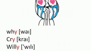 Tongue twister #7: Why do you cry, Willy?