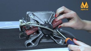 Меняем угольные щетки электрического двигателя стиральной машины.