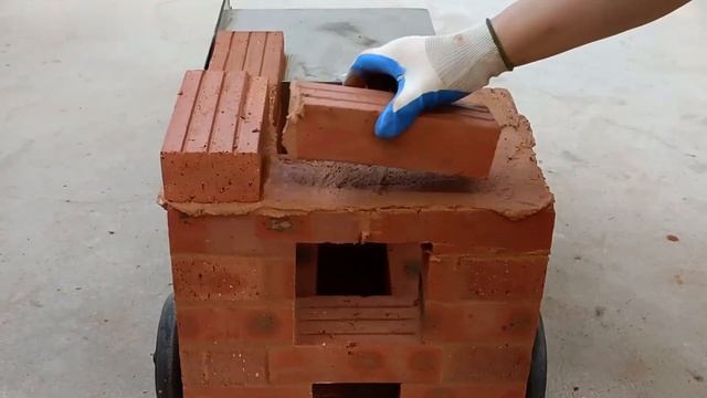 Как сделать уличную дровяную печь с духовкой из красного кирпича