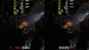 RX 580 vs  RX 5500 XT ¦ 9 Games Benchmark