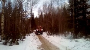Лесозаготовка на тракторе МТЗ.Штабеля.