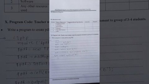 web Based Application Development With PHP (22619) solved Manual | Fully Solved #polytechnic #study