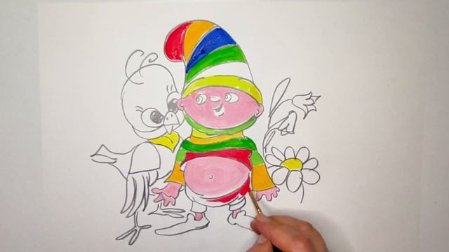 HOW TO DRAW A GNOME | КАК НАРИСОВАТЬ ГНОМ смотреть онлайн