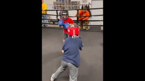 9 years old boxer; bag work and two fights