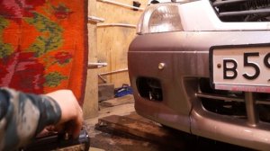 Мазда Демио Mazda Demio установка светодиодных фонарей