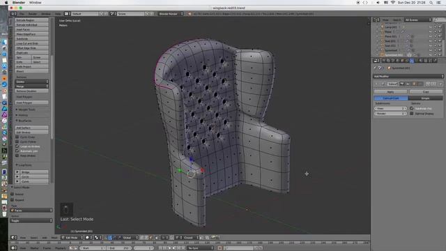 Wingback Baroque Royal Style Chair – Blender 3D. Part 1 of 2 – modeling