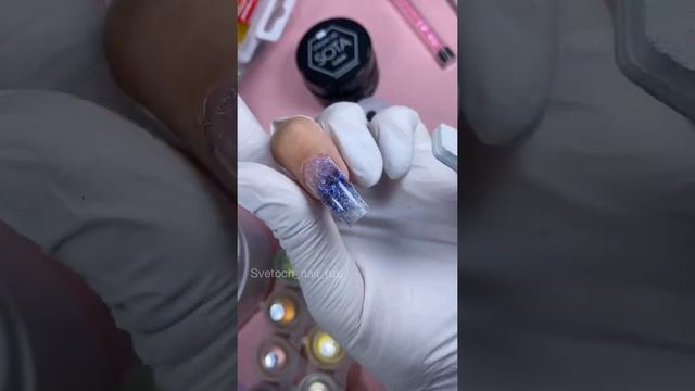НАРАЩИВАНИЕ НОГТЕЙ НА ВЕРХНИХ ФОРМАХ и ХРУСТАЛЬНЫЙ ЦВЕТОК #nails #nailart#верхниеформы #дизайнногте
